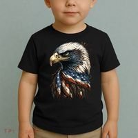 Patriotic Bald Eagle 4th Of July USA American Flag Toddler T-Shirt thumb 2
