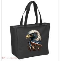Patriotic Bald Eagle 4th Of July USA American Flag Tote Bag thumb 2