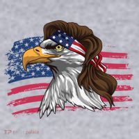 Patriotic Bald Eagle Mullet Usa American Flag 4th Of July Great Gift Women's Sweatshirt thumb 2