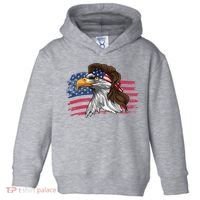 Patriotic Bald Eagle Mullet Usa American Flag 4th Of July Great Gift Toddler Hoodie thumb 0