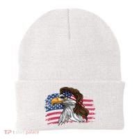 Patriotic Bald Eagle Mullet Usa American Flag 4th Of July Great Gift Beanie thumb 0