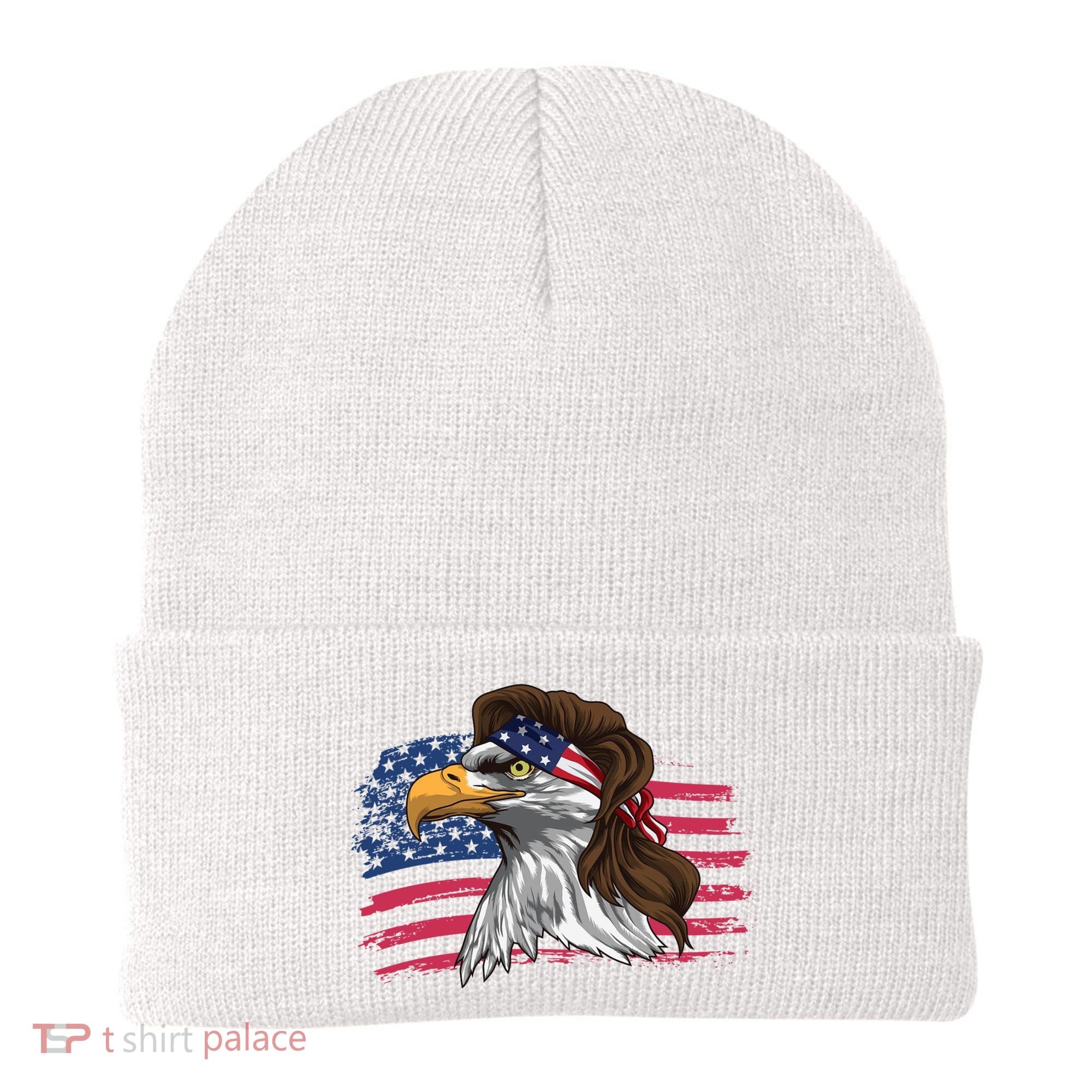 Patriotic Bald Eagle Mullet Usa American Flag 4th Of July Great Gift Beanie