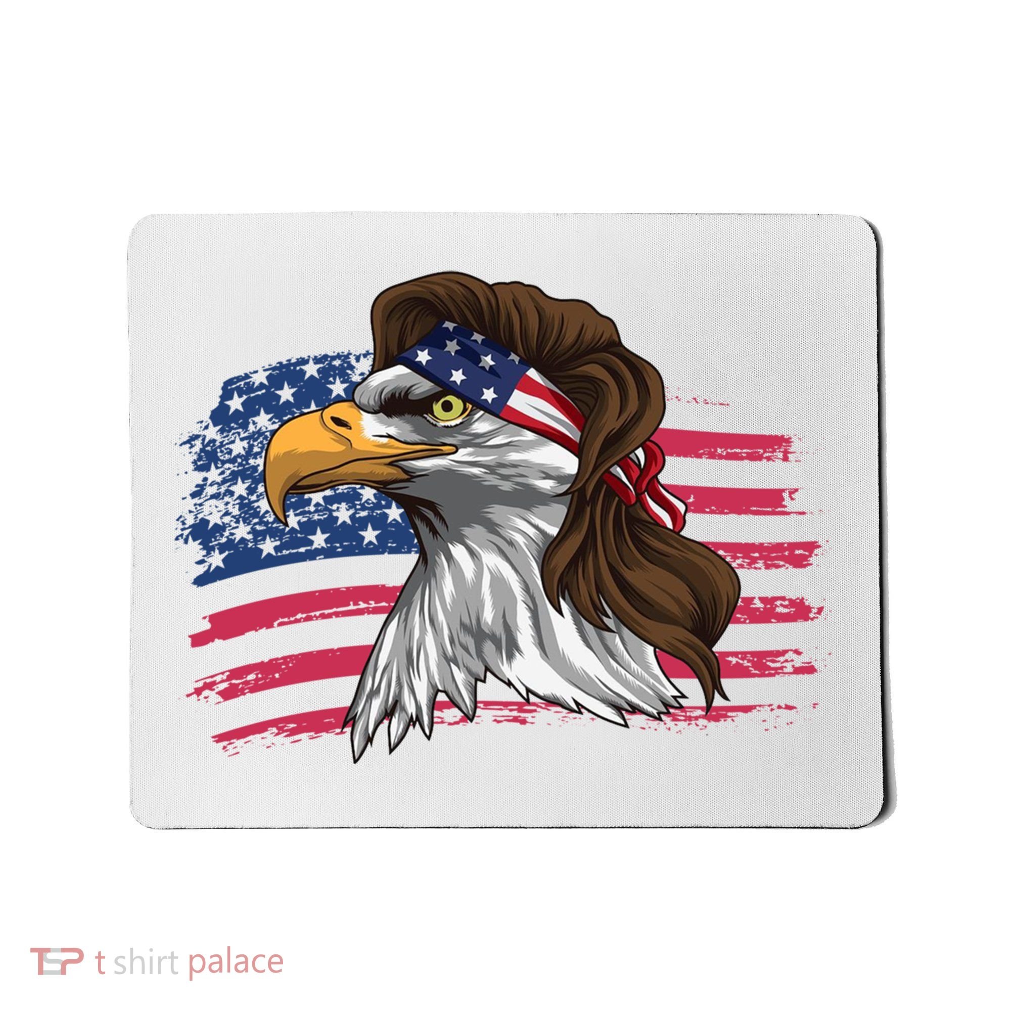 Patriotic Bald Eagle Mullet Usa American Flag 4th Of July Great Gift Mousepad