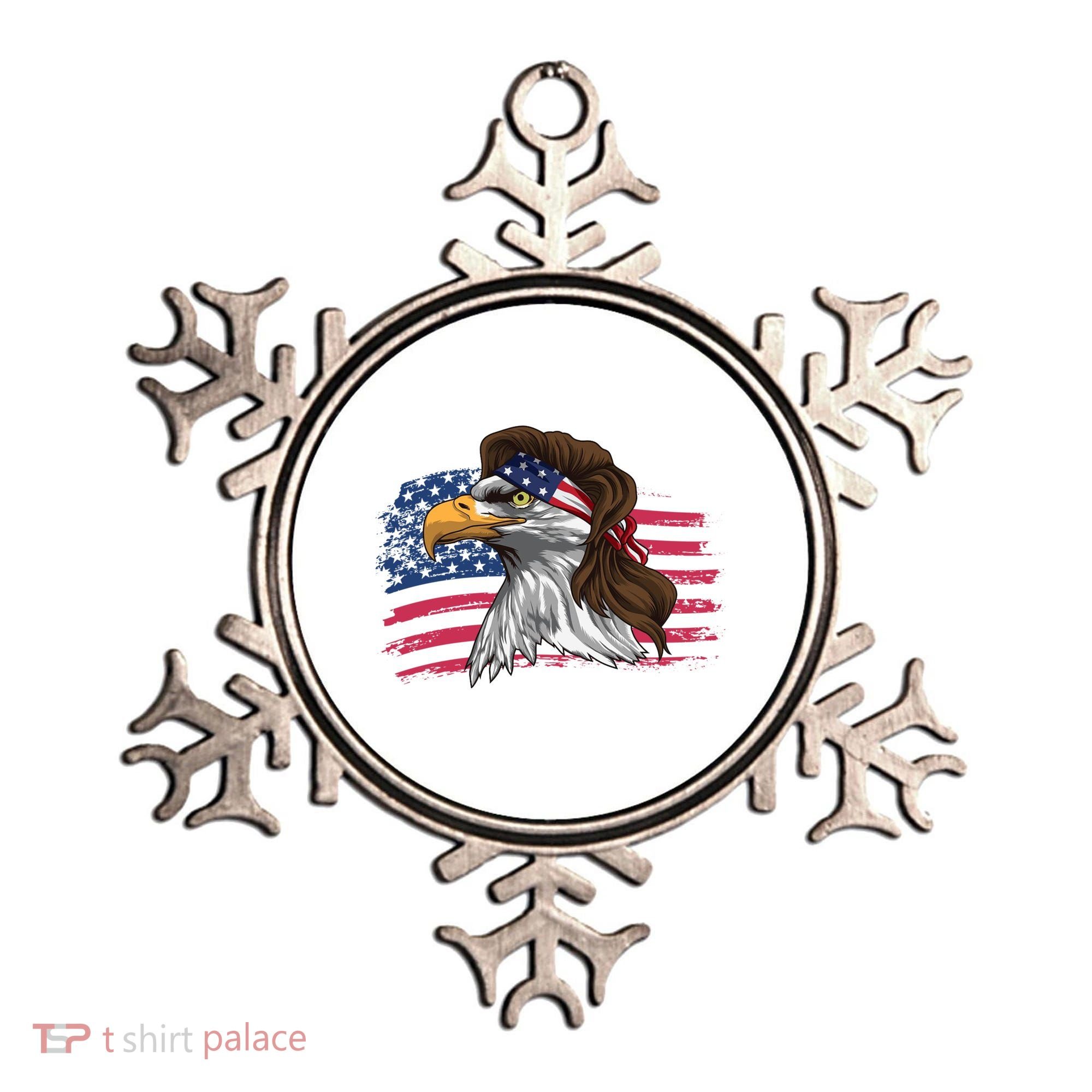 Patriotic Bald Eagle Mullet Usa American Flag 4th Of July Great Gift Ornament
