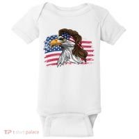 Patriotic Bald Eagle Mullet Usa American Flag 4th Of July Great Gift Baby Bodysuit thumb 0