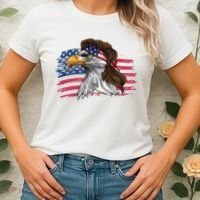 Patriotic Bald Eagle Mullet Usa American Flag 4th Of July Great Gift Women's T-Shirt thumb 2