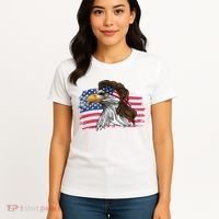 Patriotic Bald Eagle Mullet Usa American Flag 4th Of July Great Gift Women's T-Shirt thumb 4