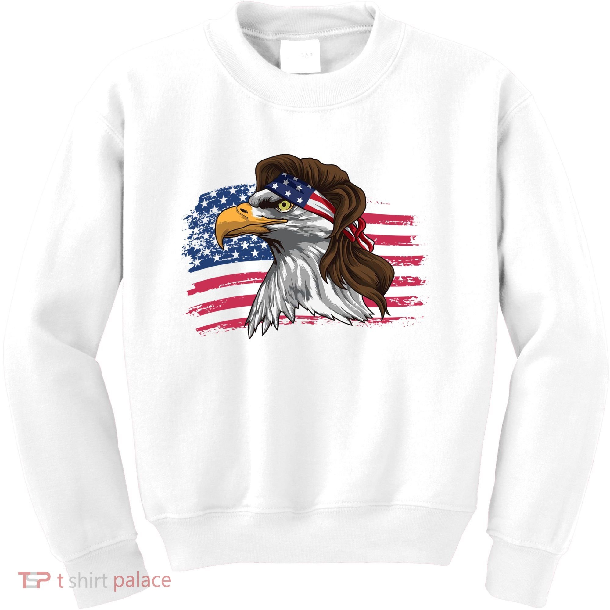 Patriotic Bald Eagle Mullet Usa American Flag 4th Of July Great Gift Kids Sweatshirt