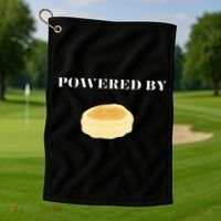 Powered By English Muffins Golf Towel thumb 1