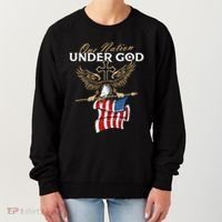 Patriotic Bald Eagle USA American Flag 4th of July Fourth Women's Sweatshirt thumb 0