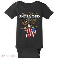 Patriotic Bald Eagle USA American Flag 4th of July Fourth Baby Bodysuit thumb 0