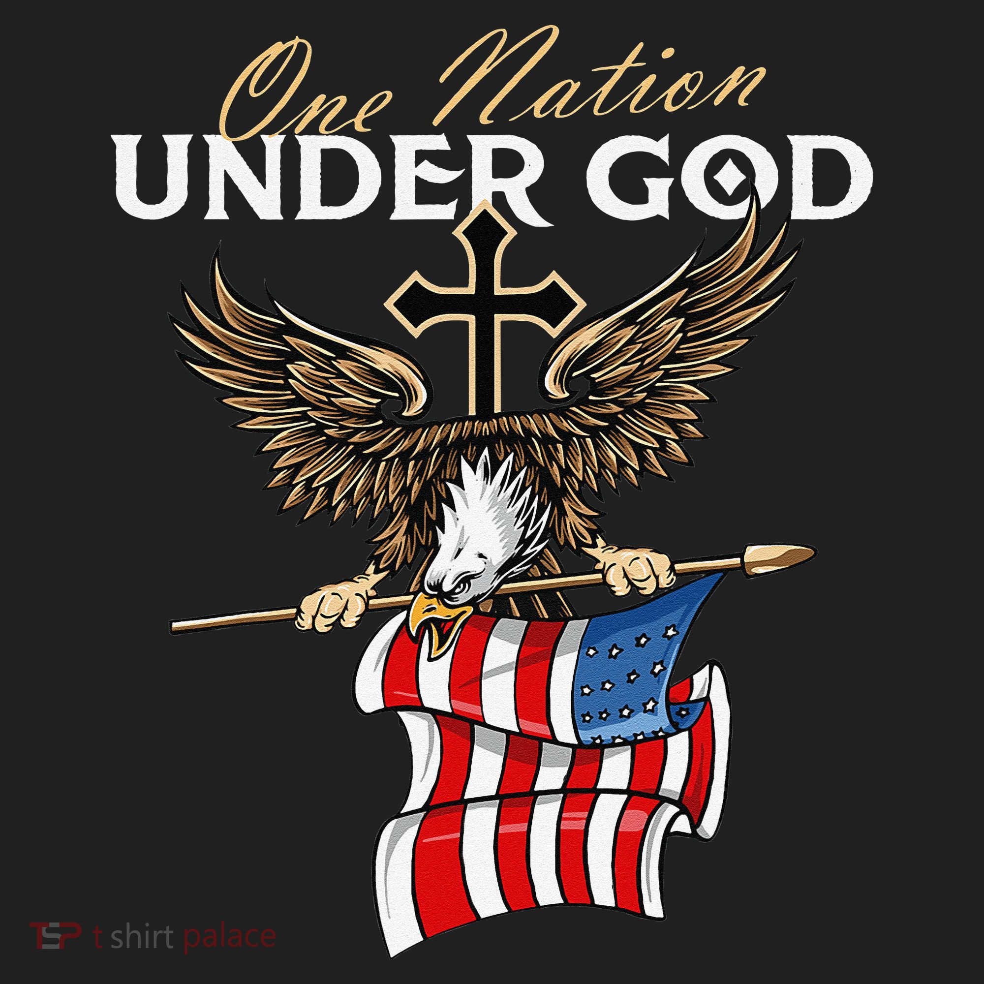 Patriotic Bald Eagle USA American Flag 4th of July Fourth Golf Towel