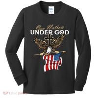 Patriotic Bald Eagle USA American Flag 4th of July Fourth Kids Long Sleeve Shirt thumb 0