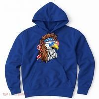 Patriotic Bald Eagle Mullet USA American Flag 4th Of July Hoodie thumb 0