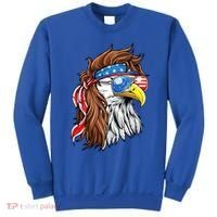 Patriotic Bald Eagle Mullet USA American Flag 4th Of July Sweatshirt thumb 0