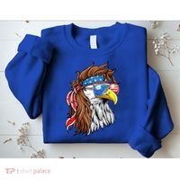 Patriotic Bald Eagle Mullet USA American Flag 4th Of July Sweatshirt thumb 2