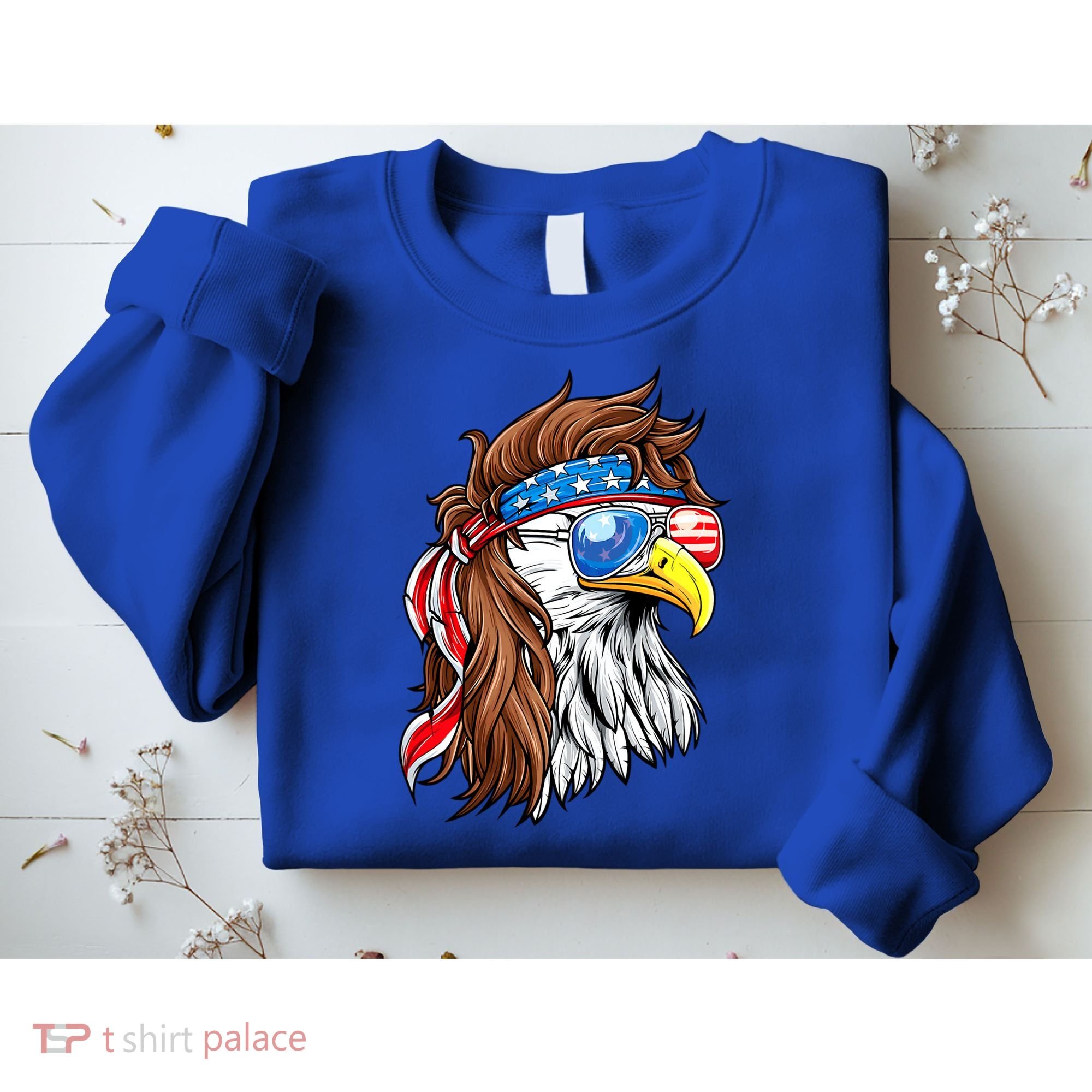 Patriotic Bald Eagle Mullet USA American Flag 4th Of July Sweatshirt