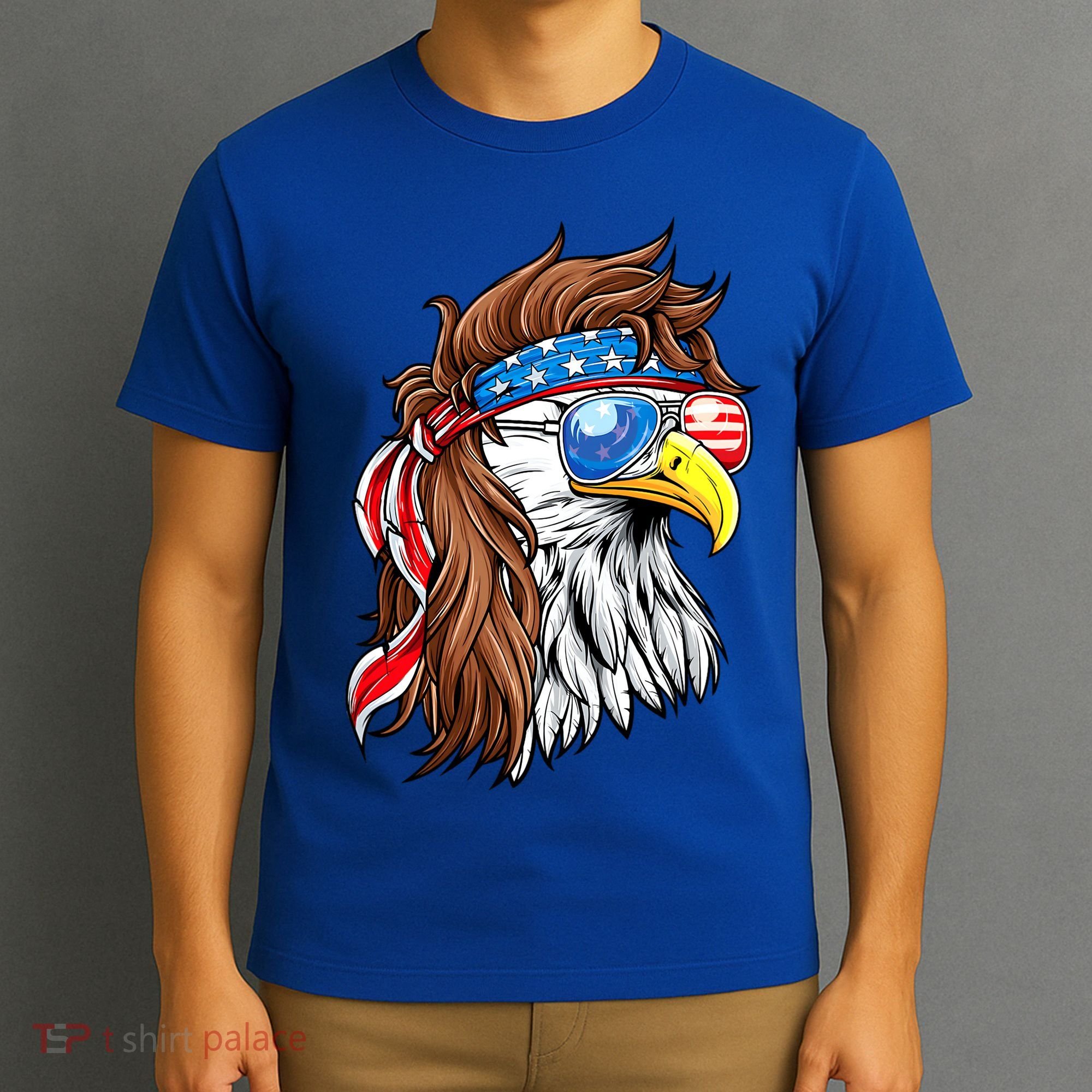 Patriotic Bald Eagle Mullet USA American Flag 4th Of July T-Shirt