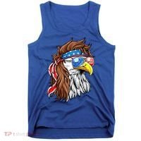Patriotic Bald Eagle Mullet USA American Flag 4th Of July Tank Top thumb 0
