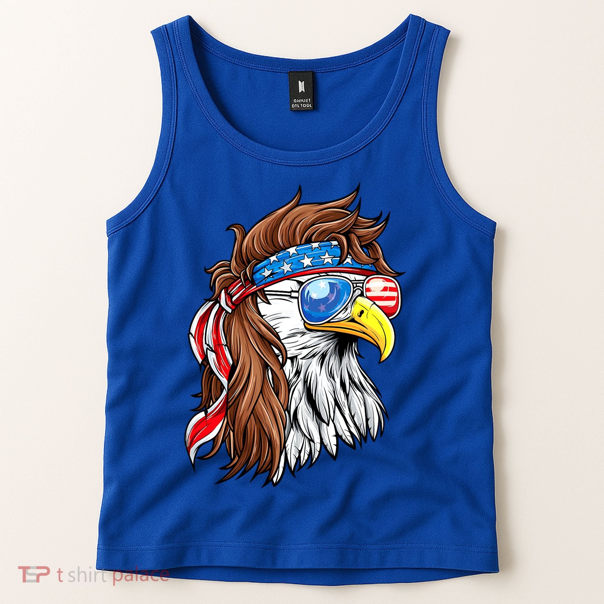 Patriotic Bald Eagle Mullet USA American Flag 4th Of July Tank Top