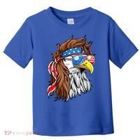 Patriotic Bald Eagle Mullet USA American Flag 4th Of July Toddler T-Shirt thumb 0