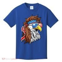 Patriotic Bald Eagle Mullet USA American Flag 4th Of July Kids T-Shirt thumb 0
