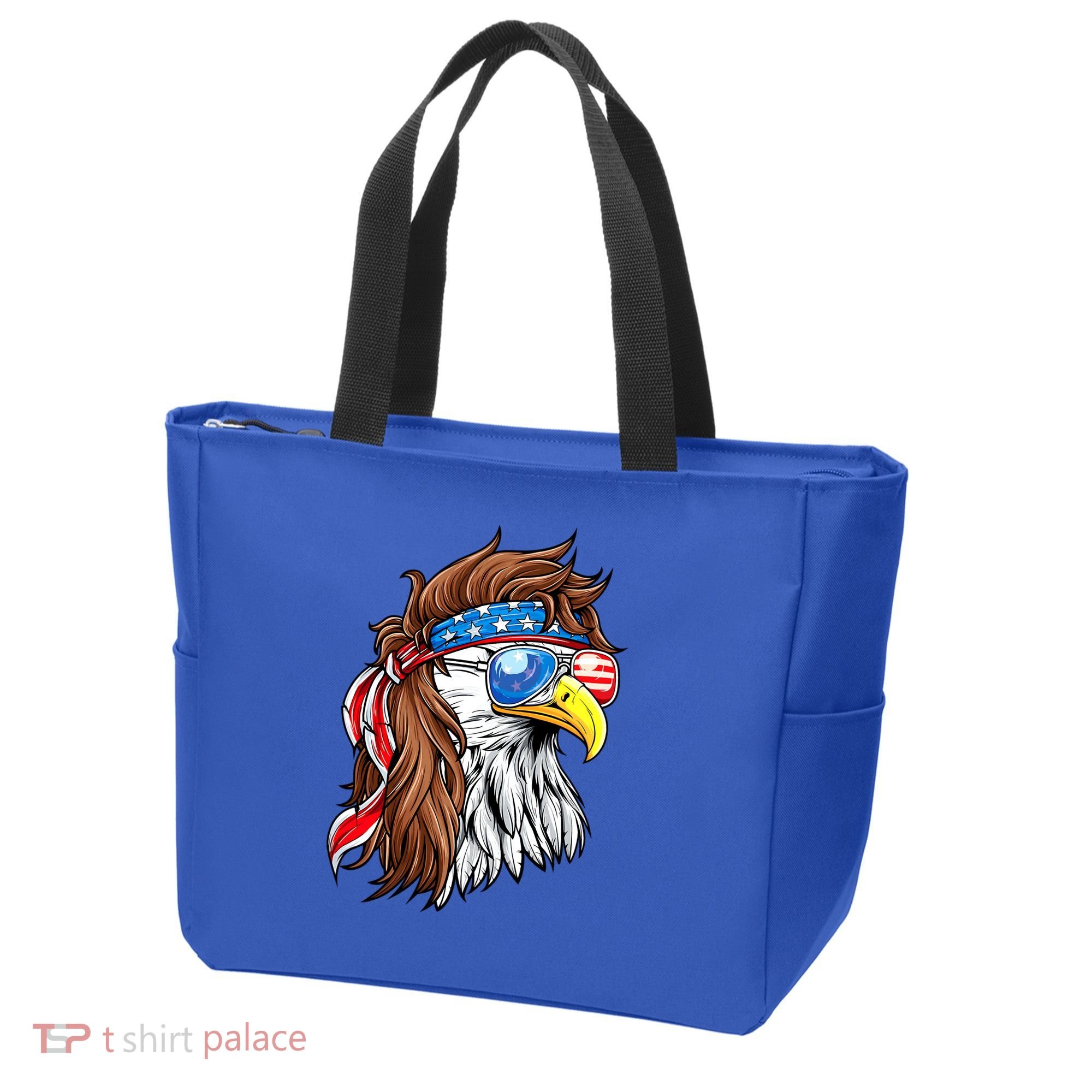 Patriotic Bald Eagle Mullet USA American Flag 4th Of July Tote Bag
