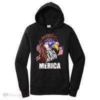 Patriotic Bald Eagle Mullet USA American Flag 4th Of July Women's Hoodie thumb 0