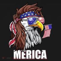 Patriotic Bald Eagle Mullet USA American Flag 4th Of July Women's Hoodie thumb 2