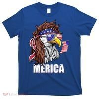 Patriotic Bald Eagle Mullet USA American Flag 4th Of July T-Shirt thumb 0