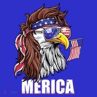 Patriotic Bald Eagle Mullet USA American Flag 4th Of July T-Shirt thumb 7