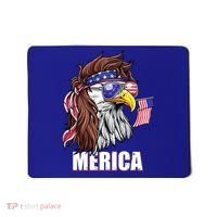 Patriotic Bald Eagle Mullet USA American Flag 4th Of July Mousepad thumb 0