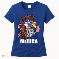 Patriotic Bald Eagle Mullet USA American Flag 4th Of July Women's T-Shirt thumb 0
