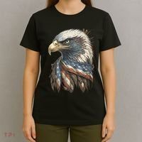 Patriotic Bald Eagle 4th Of July Usa American Flag T-Shirt thumb 4