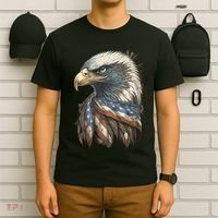 Patriotic Bald Eagle 4th Of July Usa American Flag T-Shirt thumb 6