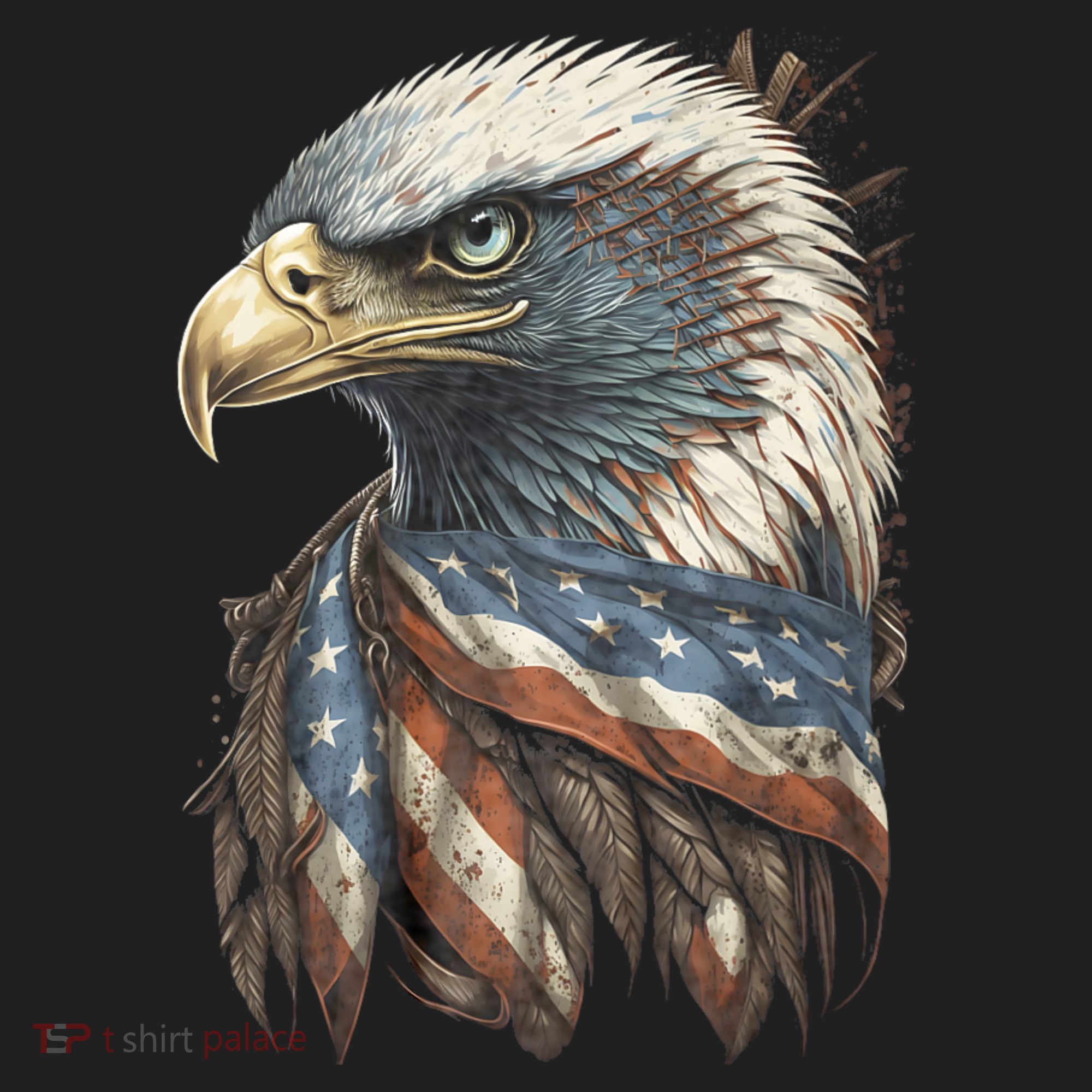 Patriotic Bald Eagle 4th Of July Usa American Flag Beanie