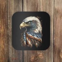 Patriotic Bald Eagle 4th Of July Usa American Flag Coaster thumb 0