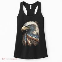 Patriotic Bald Eagle 4th Of July Usa American Flag Women's Tank Top thumb 0