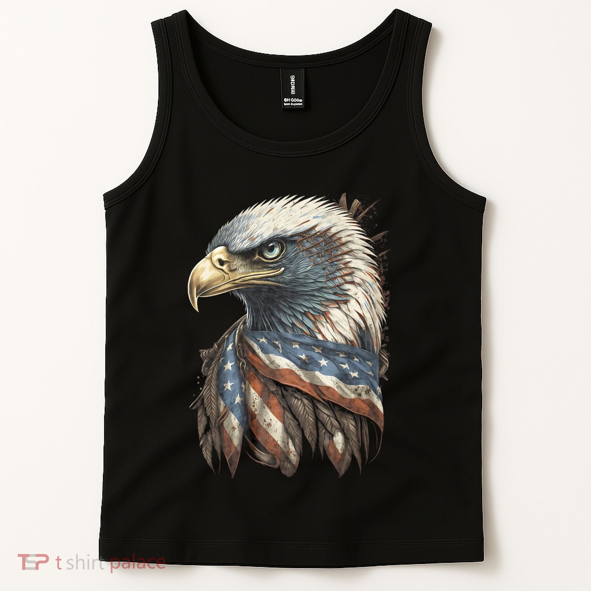 Patriotic Bald Eagle 4th Of July Usa American Flag Tank Top