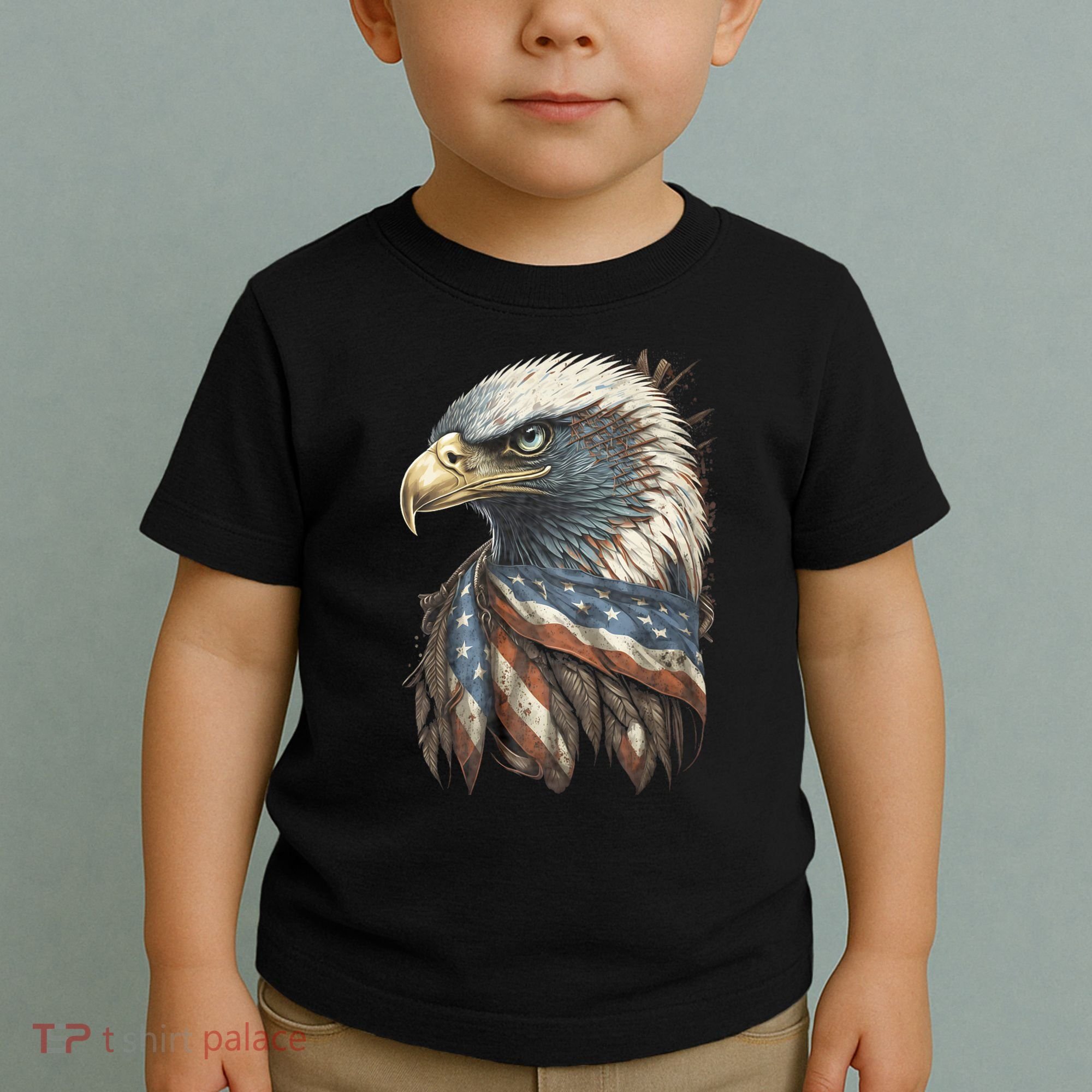 Patriotic Bald Eagle 4th Of July Usa American Flag Toddler T-Shirt