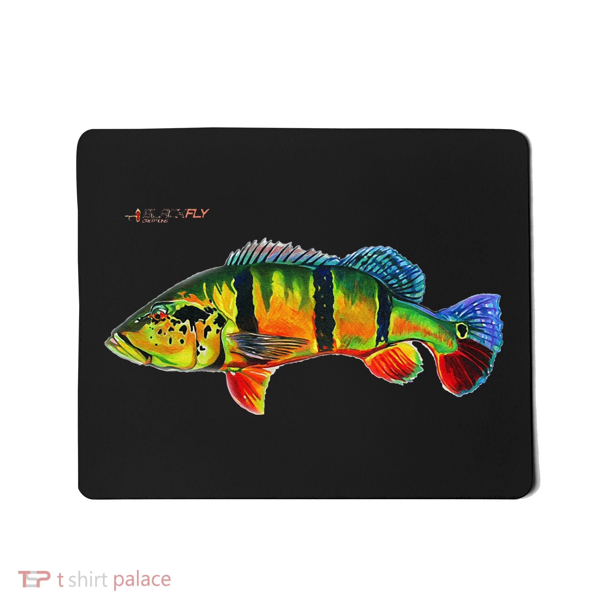 Peacock Bass Fishing Fish & Hoodies By Black Fly Mousepad