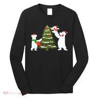 Polar Bear Family With Christmas Tree Long Sleeve Shirt thumb 0