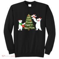 Polar Bear Family With Christmas Tree Sweatshirt thumb 0