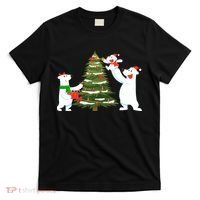 Polar Bear Family With Christmas Tree T-Shirt thumb 0