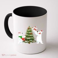 Polar Bear Family With Christmas Tree Coffee Mug thumb 0