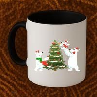 Polar Bear Family With Christmas Tree Coffee Mug thumb 2