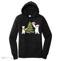 Polar Bear Family With Christmas Tree Women's Hoodie thumb 0
