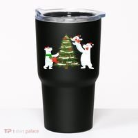 Polar Bear Family With Christmas Tree Tumbler thumb 0