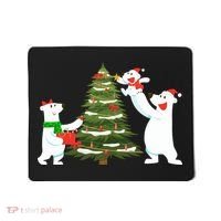 Polar Bear Family With Christmas Tree Mousepad thumb 0
