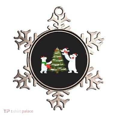 Polar Bear Family With Christmas Tree Ornament